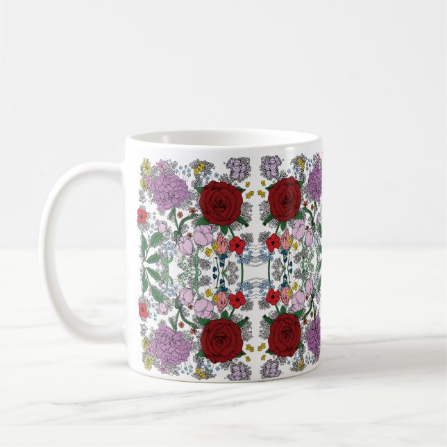Floral Kaleidoscope Mug (Left)