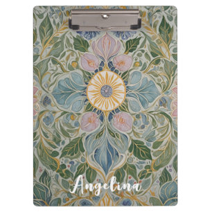 Floral Kaleidoscope Personalised Clipboard