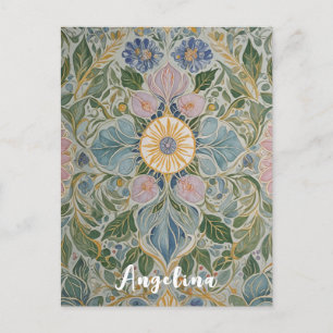 Floral Kaleidoscope Personalised Postcard