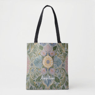 Floral Kaleidoscope Personalised Tote Bag
