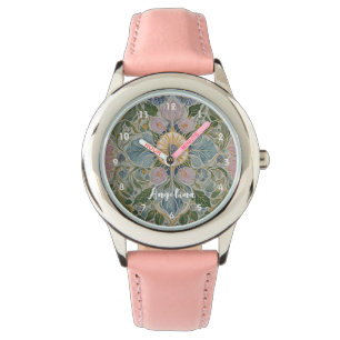 Floral Kaleidoscope Personalised Watch