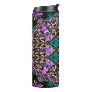 Floral Kaleidoscope Thermal Tumbler