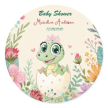 Floral kawaii baby alligator hatching Eggs -Girl