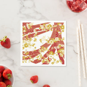 Floral Kimono Mix Pattern Napkin