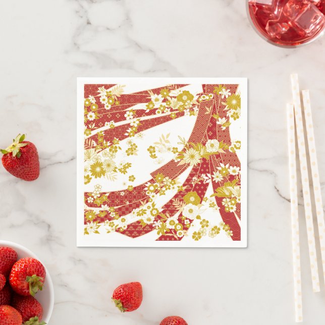 Floral Kimono Mix Pattern Napkin (Insitu)