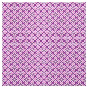 Floral kimono print, orchid pink and purple fabric