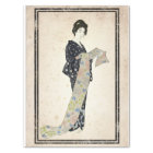 Floral Kimono Woman Japanese Vintage Decoupage Art