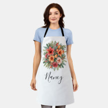 Floral Kitchen Apron