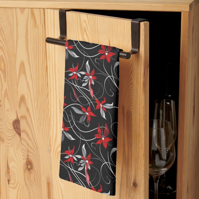 Floral Kitchen Towel (Thirds Fold)