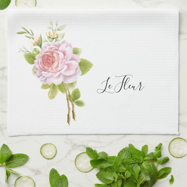 Floral Kitchen Towel (Folded)