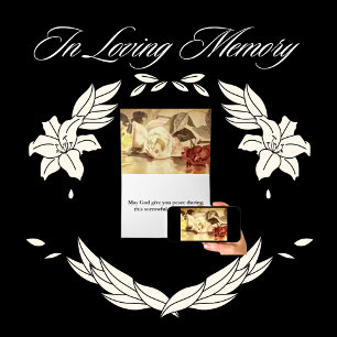 Floral KJV Bible Verse Sympathy  Card