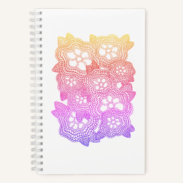FLORAL KNIT 5.5x8.5 Spiral Notebook (Front)