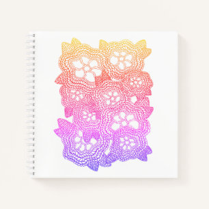 FLORAL KNIT 8.5x8.5 Spiral Notebook