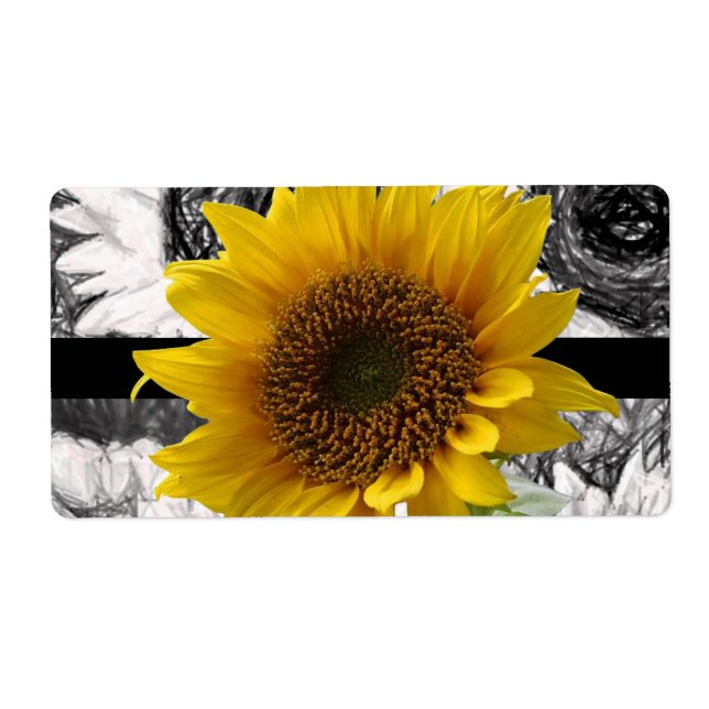 Floral Labels Sunflower (Front)