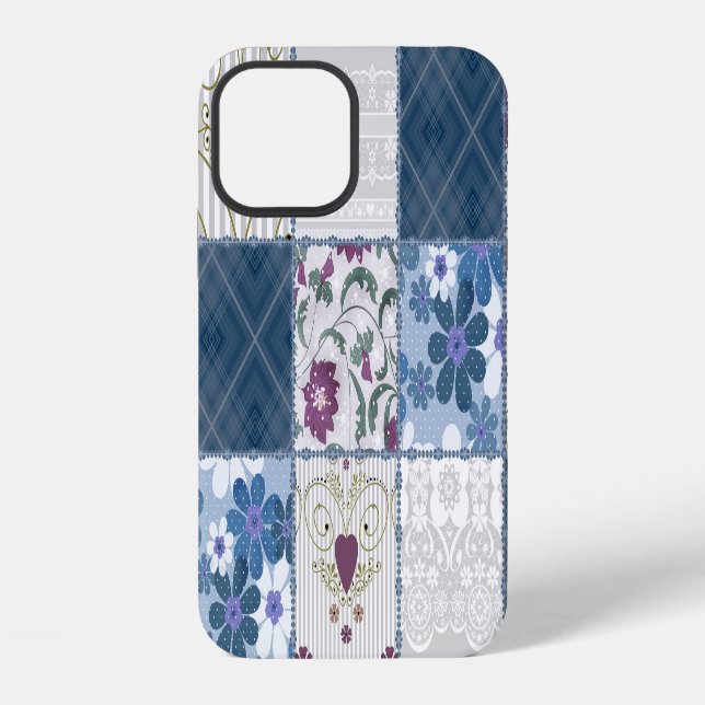 Floral Lace: Patchwork Seamless Background. iPhone Case (Back)