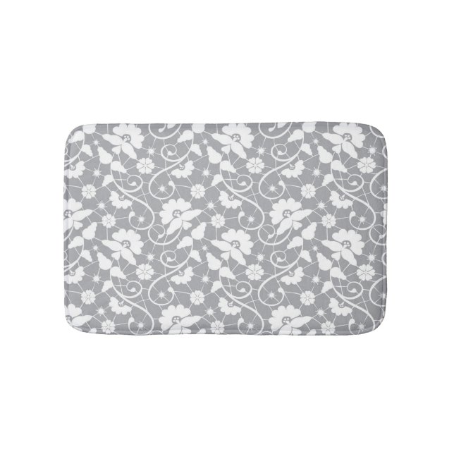 Floral Lace Pattern Bath Mat (Front)