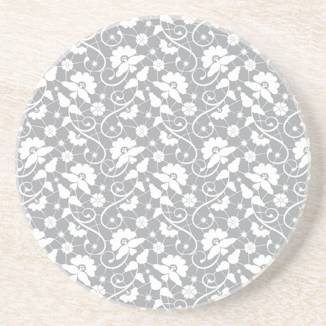 Floral Lace Pattern Coaster (Front)