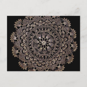 Floral Lace Pattern Postcard