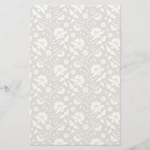 Floral Lace Pattern Stationery