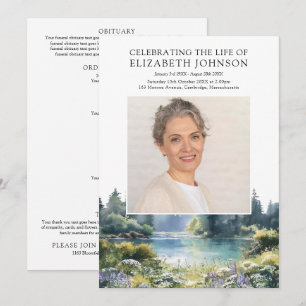 Floral Lake Memorial Funeral Order Of Service Program