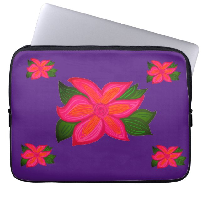 floral laptop sleeve (Front)