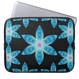 Floral Laptop Sleeve:Blue Flowers Laptop Sleeve