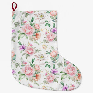Floral Large Christmas Stocking