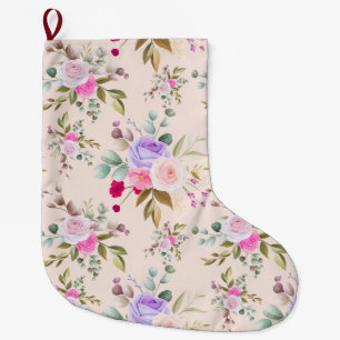 Floral Large Christmas Stocking