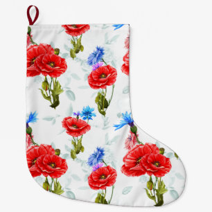Floral Large Christmas Stocking