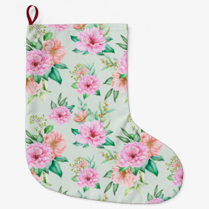 Floral Large Christmas Stocking