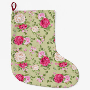 Floral Large Christmas Stocking