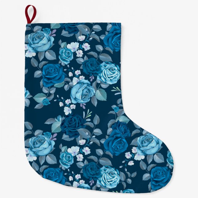 Floral Large Christmas Stocking (Front)