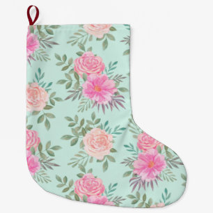 Floral Large Christmas Stocking
