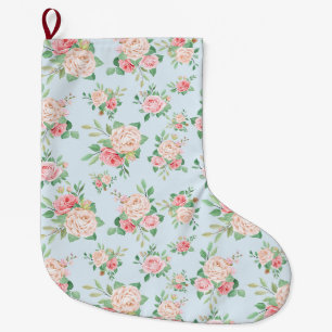 Floral Large Christmas Stocking