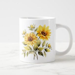 Floral  large coffee mug