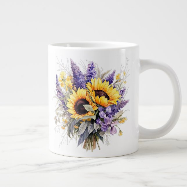 Floral  large coffee mug (Right)