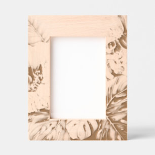 Floral Laser etched personalised frame Engraved Fr