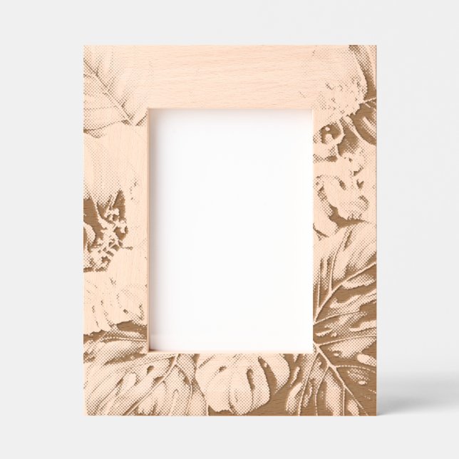 Floral Laser etched personalised frame Engraved Fr (Front)