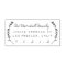 Floral Laurels Personalised Address Rubber Stamp