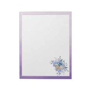 Floral Lavender Dreams Coastal Inspired Notepad