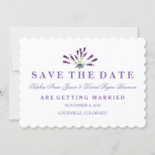 Floral Lavender Wedding Save The Date