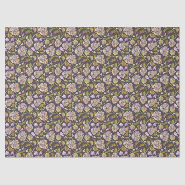 Floral Leaf Boho  Tissue Paper (Front)