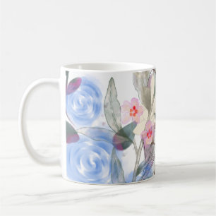 Floral Leaves Art – Elegant Flowers and Botanical Coffee Mug