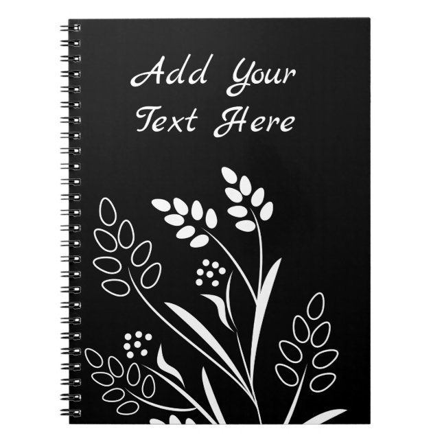 Floral Leaves Design Spiral Photo Notebook (Front)