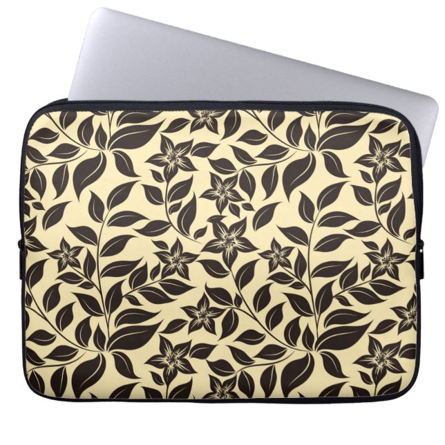 Floral Leaves Pattern-23756 Laptop Sleeve (Front)