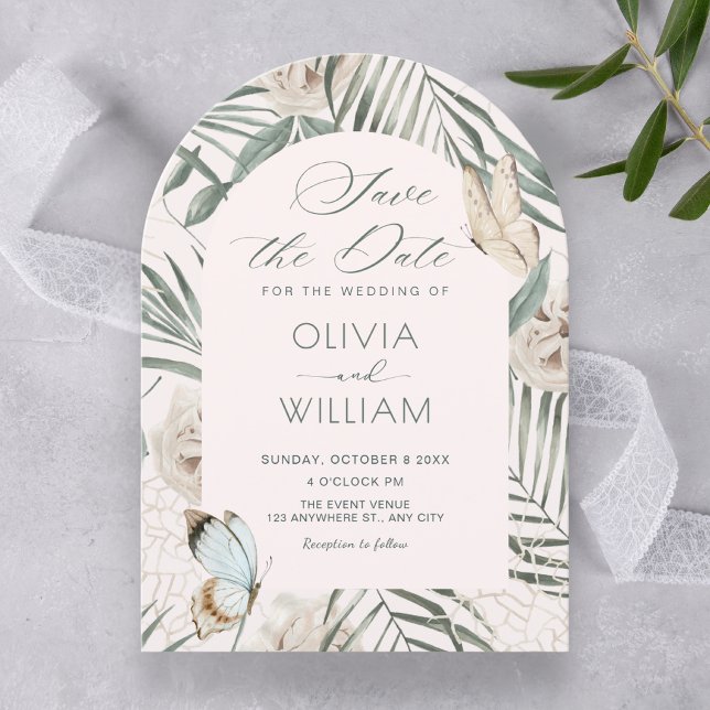 Floral leaves  save the date (Creator Uploaded)