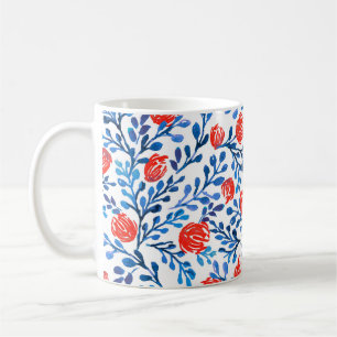 Floral Leaves: Seamless Nature Pattern Coffee Mug
