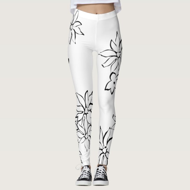 Floral Leggings | Chic Minimal Style (Front)