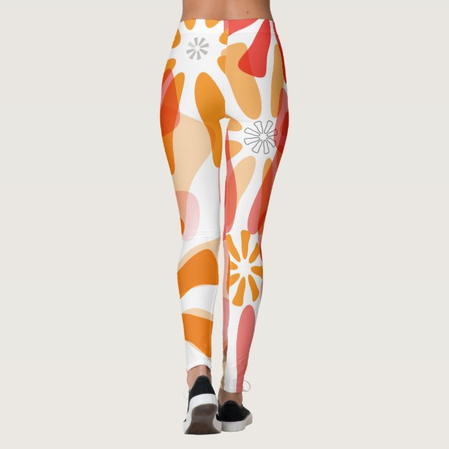 Floral Leggings with Flare (Back)