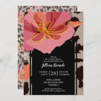 Floral Leopard Animal Print Bridal Shower